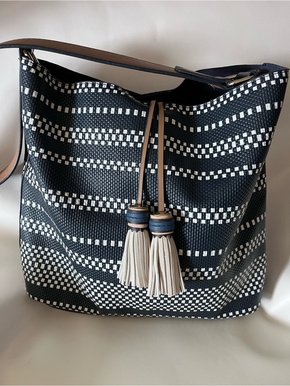 Mia & Luca blue/white Shoulder Bag
